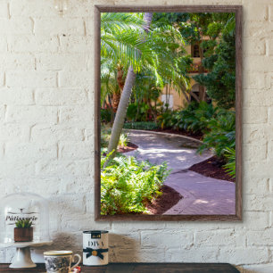 Weg door de palmen poster