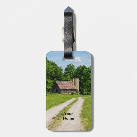 Weg door een Boerderij Bagagelabel (Achterkant verticaal)