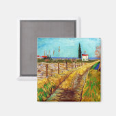 Weg door een Gebied met Willows Van Gogh Magneet (Voorkant / Achterkant)