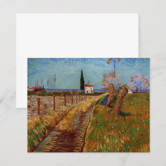 Weg door een veld, Willows door Vincent van Gogh (Voorkant / Achterkant)