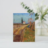 Weg door een veld, Willows door Vincent van Gogh Briefkaart (Staand voorkant)