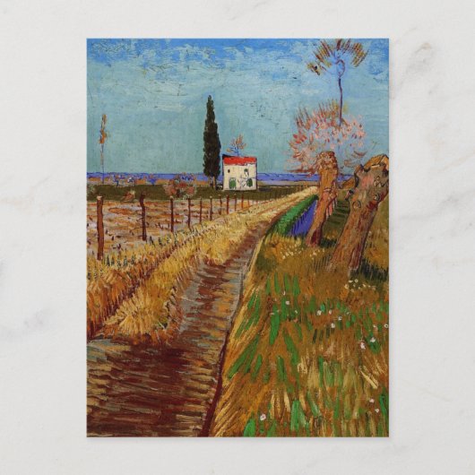 Weg door een veld, Willows door Vincent van Gogh Briefkaart (Voorkant)