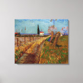 Weg door een veld, Willows door Vincent van Gogh Canvas Afdruk (Voorkant)