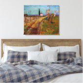 Weg door een veld, Willows door Vincent van Gogh Canvas Afdruk (Insitu (Slaapkamer))