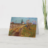 Weg door een veld, Willows door Vincent van Gogh Kaart (Achterkant)