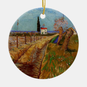 Weg door een veld, Willows door Vincent van Gogh Keramisch Ornament