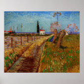 Weg door een veld, Willows door Vincent van Gogh Poster (Voorkant)