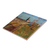 Weg door een veld, Willows door Vincent van Gogh Tegeltje (Zijkant)