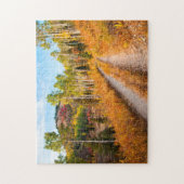 Weg door herfstkleuren legpuzzel (Verticaal)