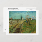 Weg door veld met Willows Van Gogh Fine Art Briefkaart (Voorkant / Achterkant)