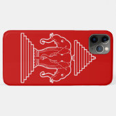Weg drie kopende olifant Lao/Laos vlag Case-Mate iPhone Case (Achterkant (horizontaal))