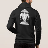 Weg drie kopende olifant Lao/Laos vlag Hoodie (Achterkant)