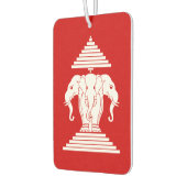 Weg drie kopende olifant Lao/Laos vlag Luchtverfrisser (Links)