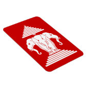 Weg drie kopende olifant Lao/Laos vlag Magneet (Rechterzijde)
