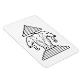 Weg drie kopende olifant Lao/Laos vlag Magneet (Rechterzijde)