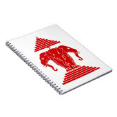 Weg drie kopende olifant Lao/Laos vlag Notitieboek (Rechterzijde)