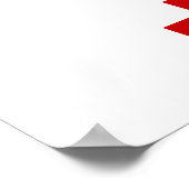 Weg drie kopende olifant Lao/Laos vlag Poster (Hoek)