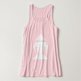 Weg drie kopende olifant Lao/Laos vlag Tanktop