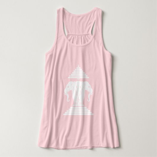 Weg drie kopende olifant Lao/Laos vlag Tanktop (Design voorkant)
