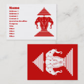 Weg drie kopende olifant Lao/Laos vlag Visitekaartje (Voorkant / Achterkant)