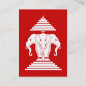 Weg drie kopende olifant Lao/Laos vlag Visitekaartje (Achterkant)