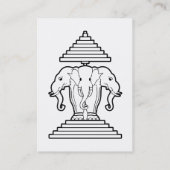 Weg drie kopende olifant Lao/Laos vlag Visitekaartje (Achterkant)