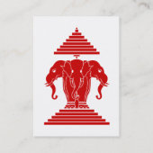 Weg drie kopende olifant Lao/Laos vlag Visitekaartje (Achterkant)