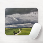 Weg- en storm wolken, plattelands-Toscane Muismat (Met muis)