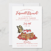 Weg gaan Afscheid Brunch Aardbeienwafels Kaart (Voorkant)