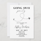 Weg gaan partij minimalistisch afscheid verhuizen kaart (Voorkant)