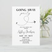 Weg gaan partij minimalistisch afscheid verhuizen kaart (Staand voorkant)