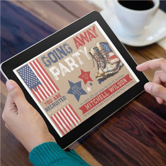 Weg gaan Party I Militaire Afscheidsfeestje Amerik Kaart