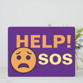 Weg geblokkeerd, hulpautoteken feestdagenkaart (Staand voorkant)