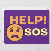 Weg geblokkeerd, hulpautoteken feestdagenkaart (Voorkant)