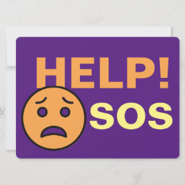 Weg geblokkeerd, hulpautoteken feestdagenkaart