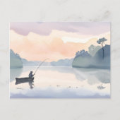 Weg Gevist | Lake Airy Waterverf vredig Briefkaart (Voorkant)