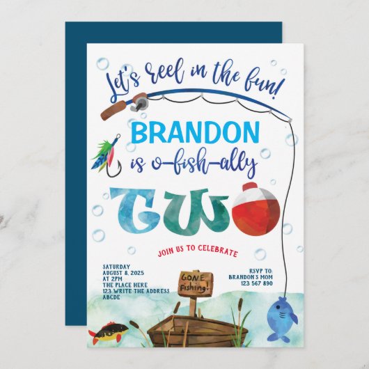 Weg Gevist, O-vis-bondgenoot, 2e verjaardagsvisvan Kaart (Voorkant / Achterkant)