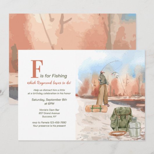 weg Gevist uitnodiging (Voorkant / Achterkant)