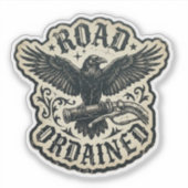 Weg Gewijd Raven Biker Stuursticker Sticker (Voorkant)