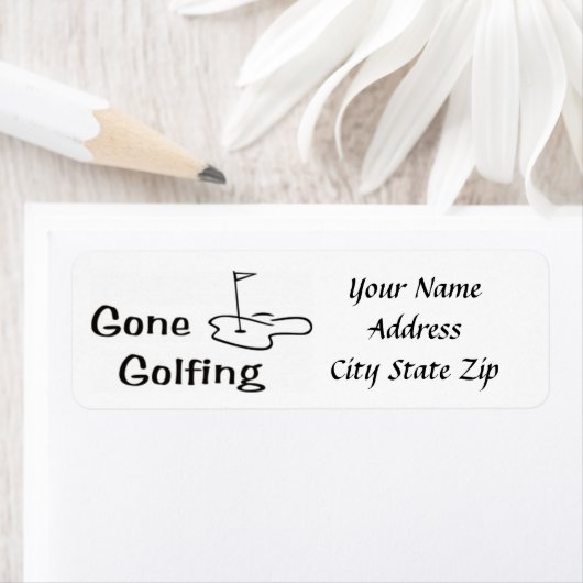 **WEG GOLFEN** SCHATTIGEE ADRESETIKETTEN ETIKET (Insitu)