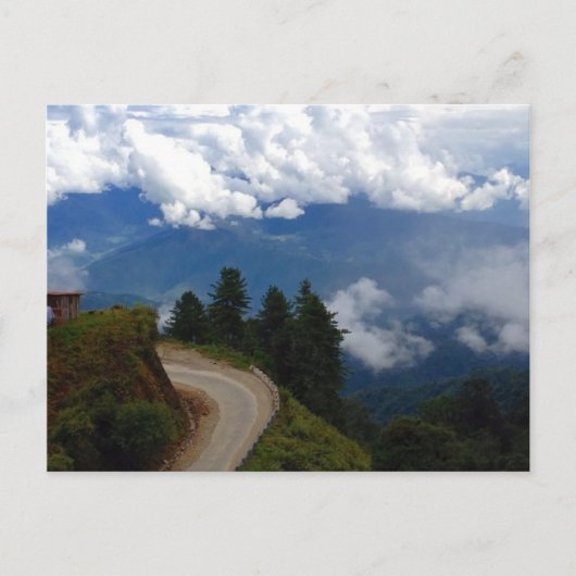Weg in Bhutan Briefkaart (Voorkant)