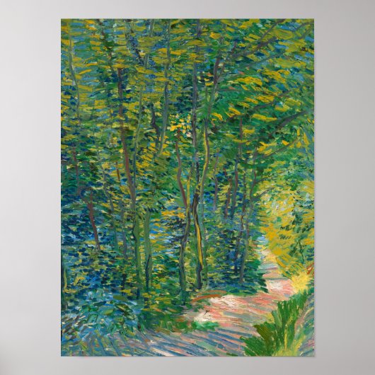 Weg in de Bossen, 1887 door Vincent van Gogh Poster (Voorkant)