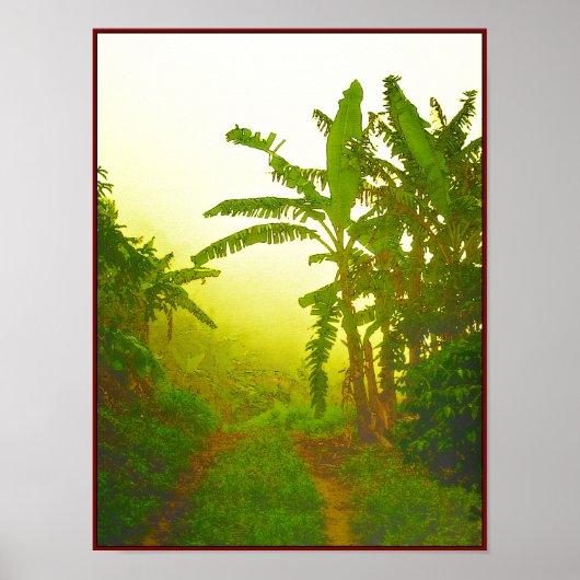 Weg in de mist poster (Voorkant)