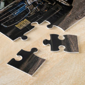 Weg in de stad met auto's legpuzzel (Zijkant)