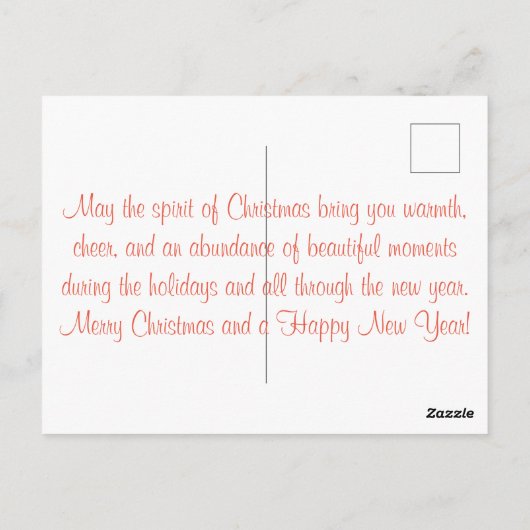 Weg in een kribbe Kerstmis Briefkaart (Achterkant)