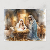 Weg in een kribbe Kerstmis Briefkaart (Voorkant)