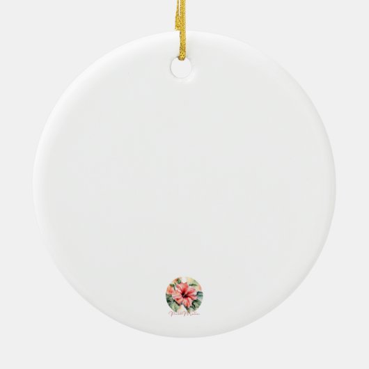 Weg in een kribbe Kerstmis Keramisch Ornament (Achterkant)