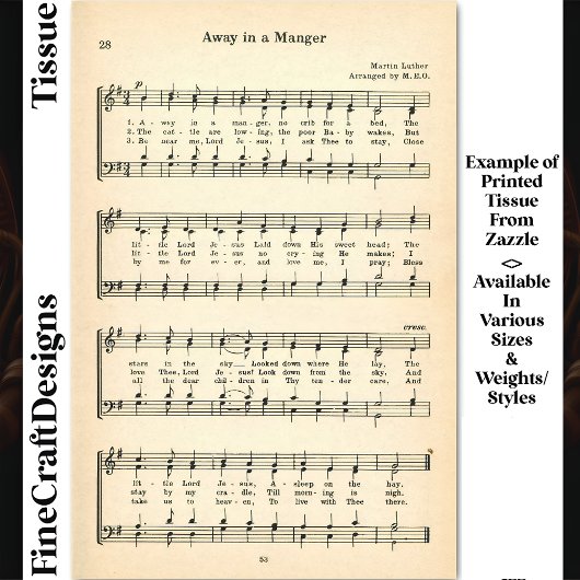 Weg in een manager Bladmuziek DU8 Decoupage Tissuepapier