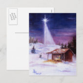 Weg in een Manger Briefkaart (Voorkant / Achterkant)