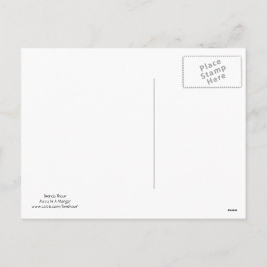 Weg in een Manger Briefkaart (Achterkant)